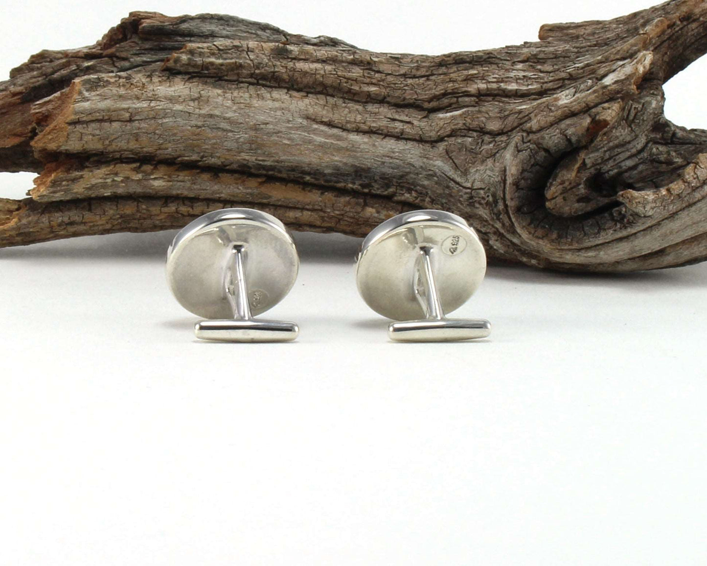 925 Sterling Silver Cuff Links with Black Onyx