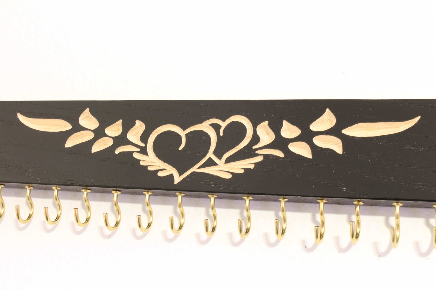 Jewelry Organizer Black Lacquer wall mount