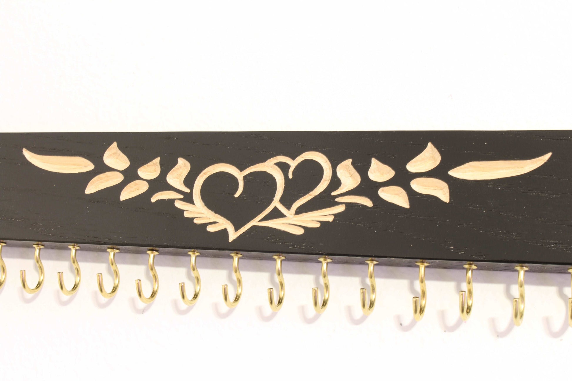 Jewelry Organizer Black Lacquer wall mount