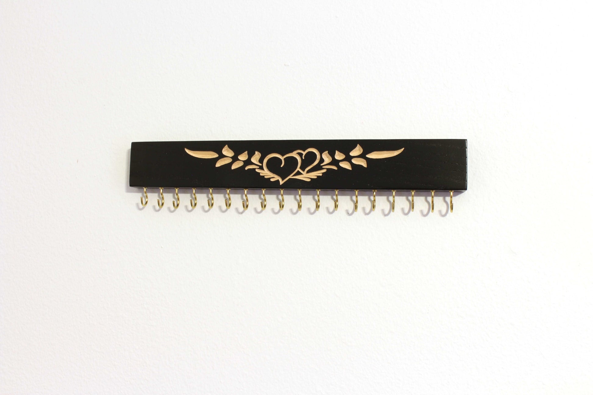 Jewelry Organizer Black Lacquer wall mount