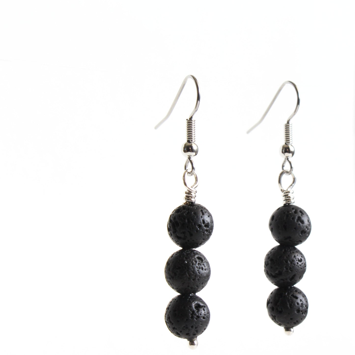 Lava Rock Bead Earrings