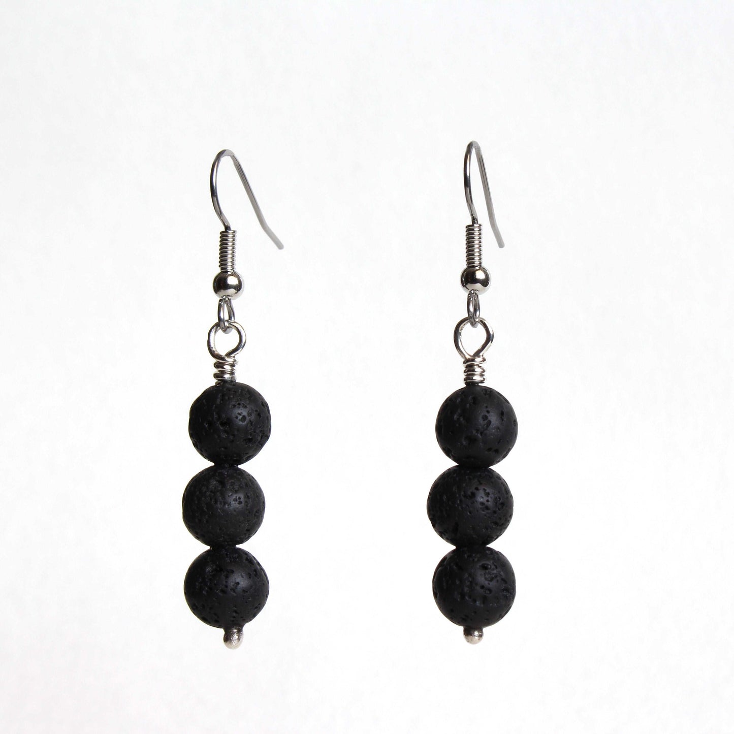 Lava Rock Bead Earrings