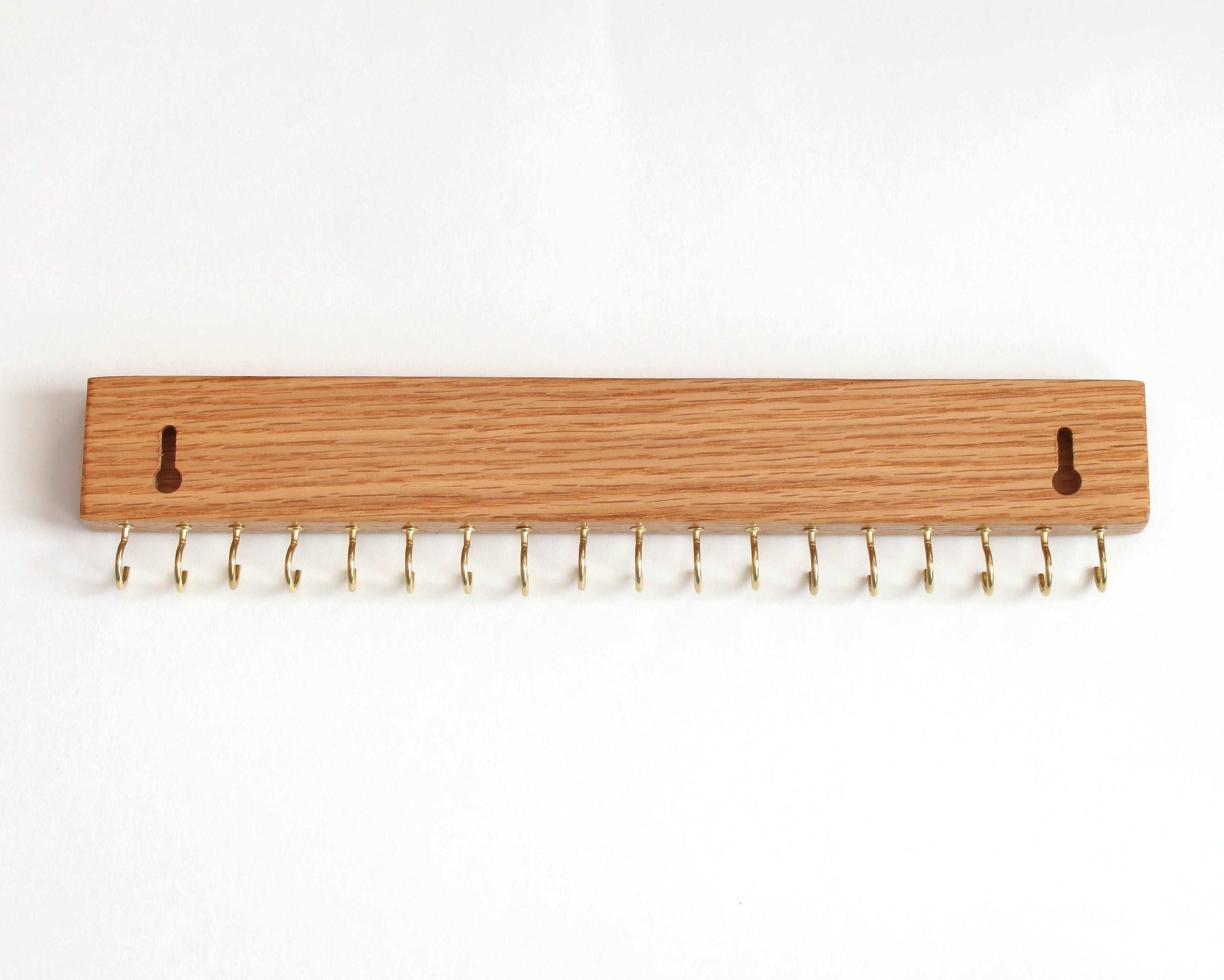 Jewelry Organizer Natural Oak wall mount engraved