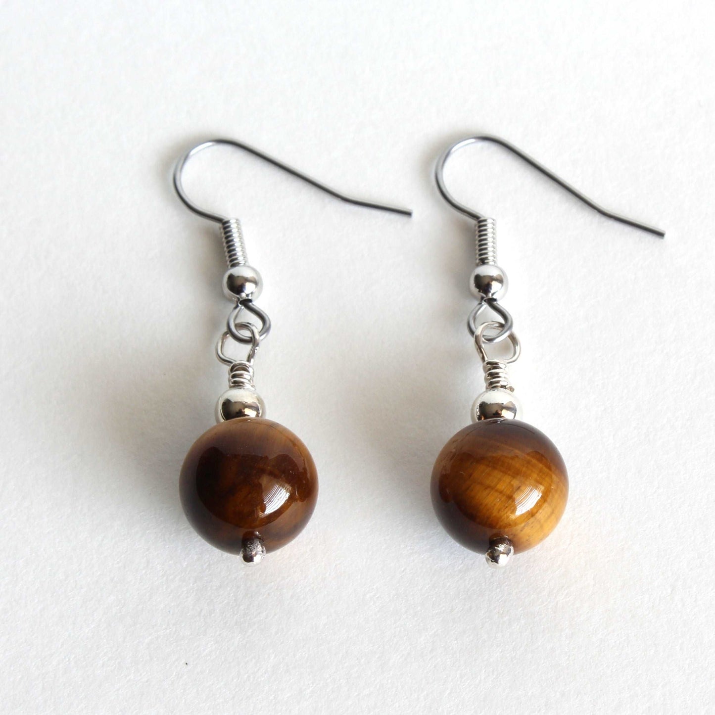 Sterling Silver Tiger Eye Earring