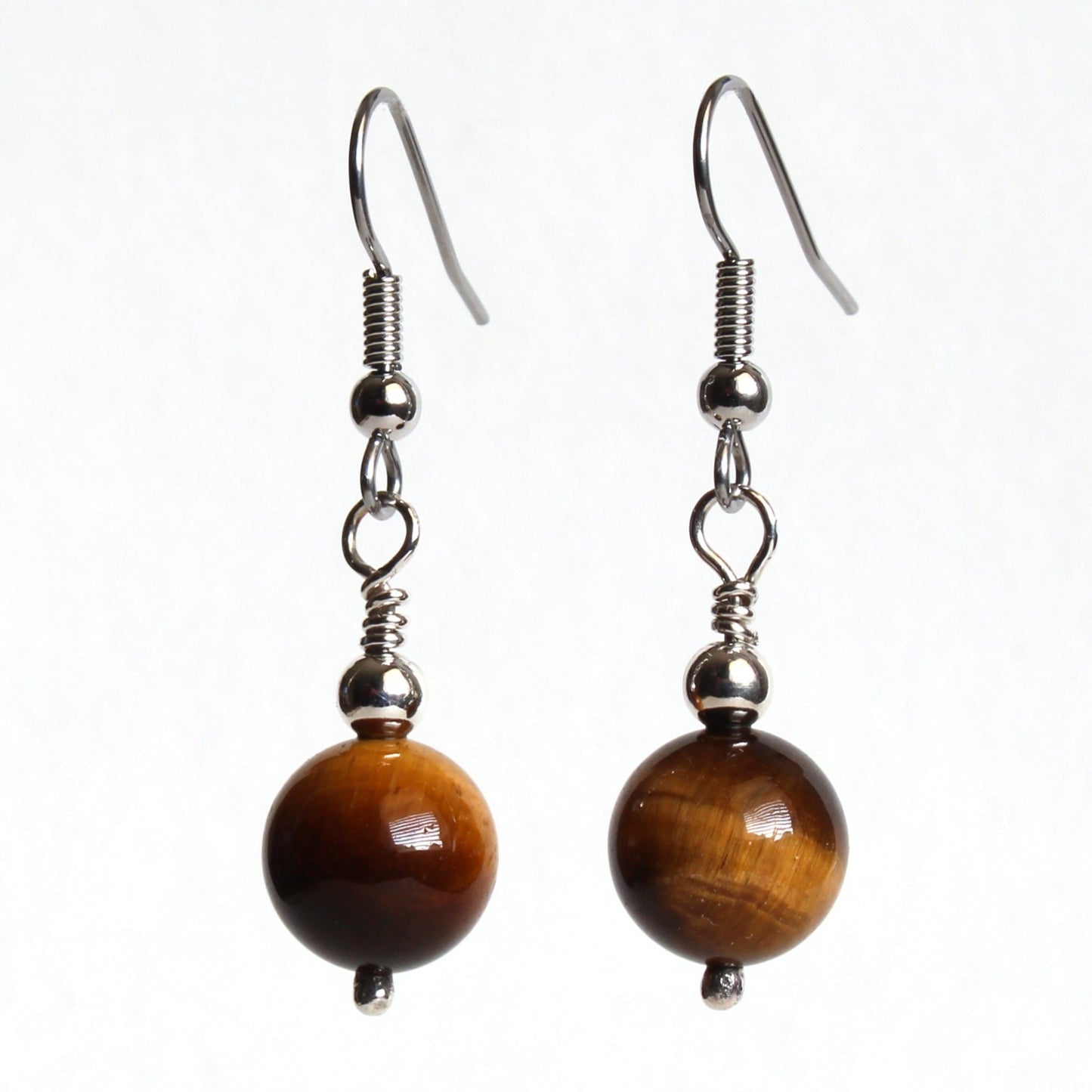 Sterling Silver Tiger's Eye Earrings