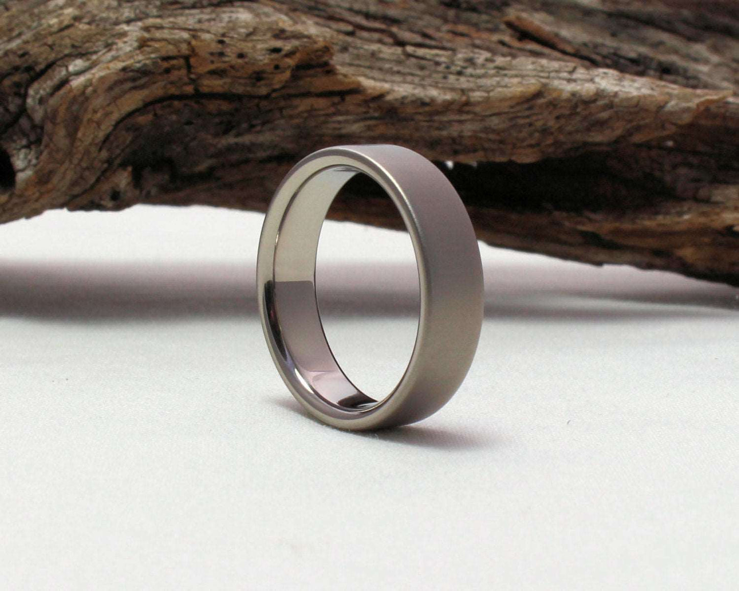 Titanium Wedding Band, Titanium Ring, Classic Wedding Band Satin Finish