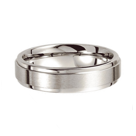 Cobalt Ring with Ridged Edge,