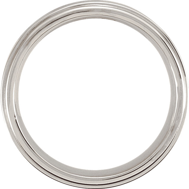 Cobalt Ring with Ridged Edge,