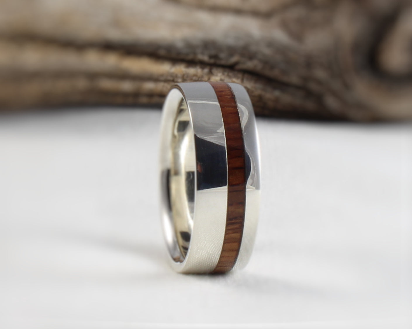 Sterling Silver Ring with Rosewood