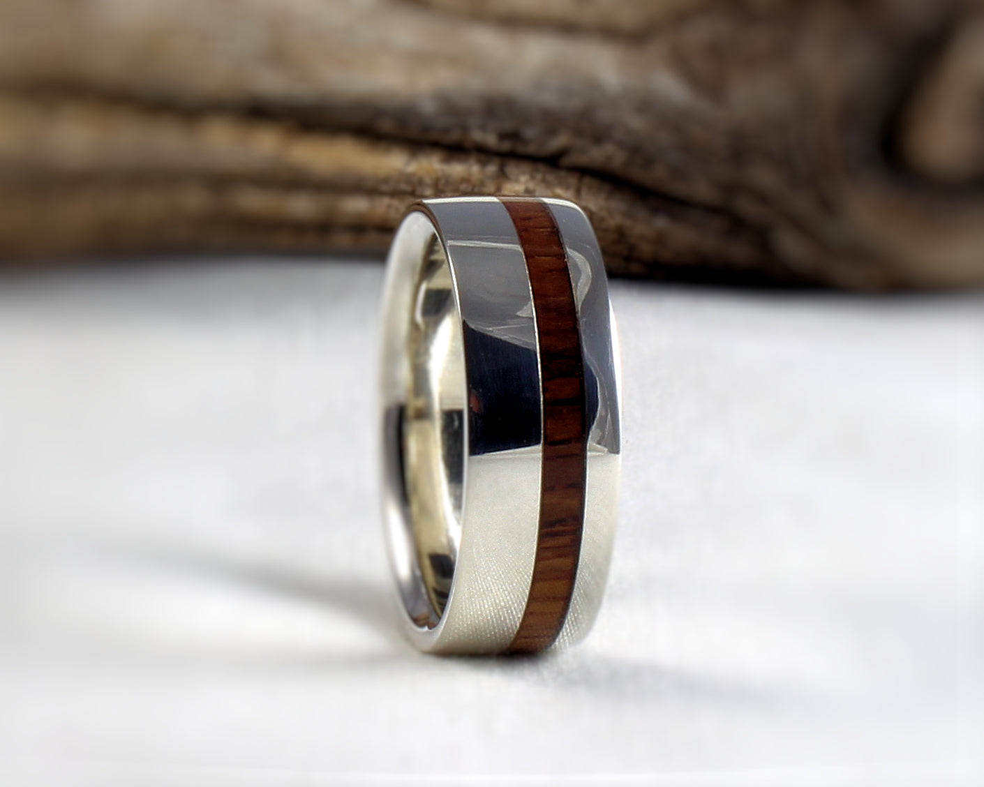 Sterling Silver Ring with Rosewood