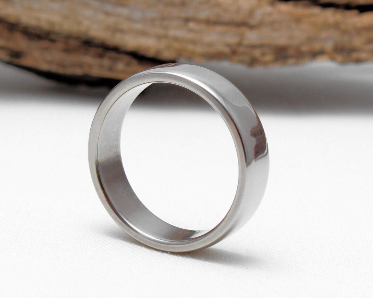 Titanium Ring, Titanium Wedding Band, Classic Wedding Band Polsihed Finish
