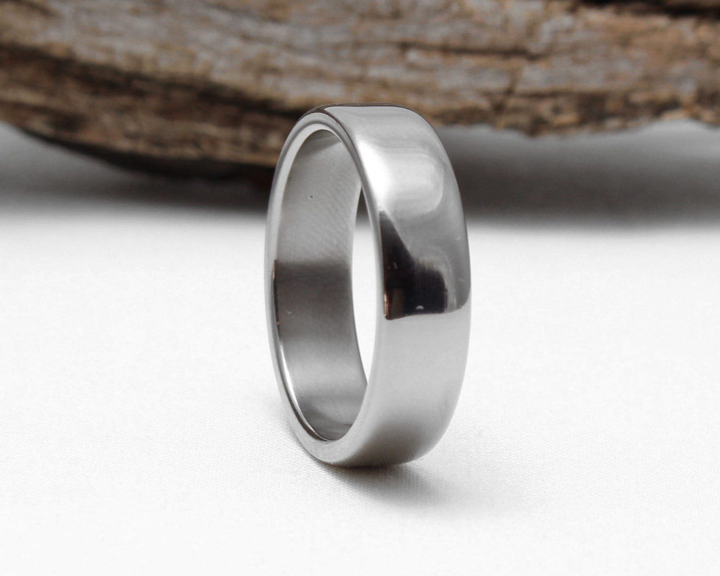 Titanium Ring, Titanium Wedding Band, Classic Wedding Band Polsihed Finish