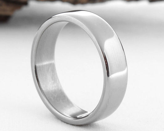 Titanium Ring, Titanium Wedding Band, Classic Wedding Band Polsihed Finish