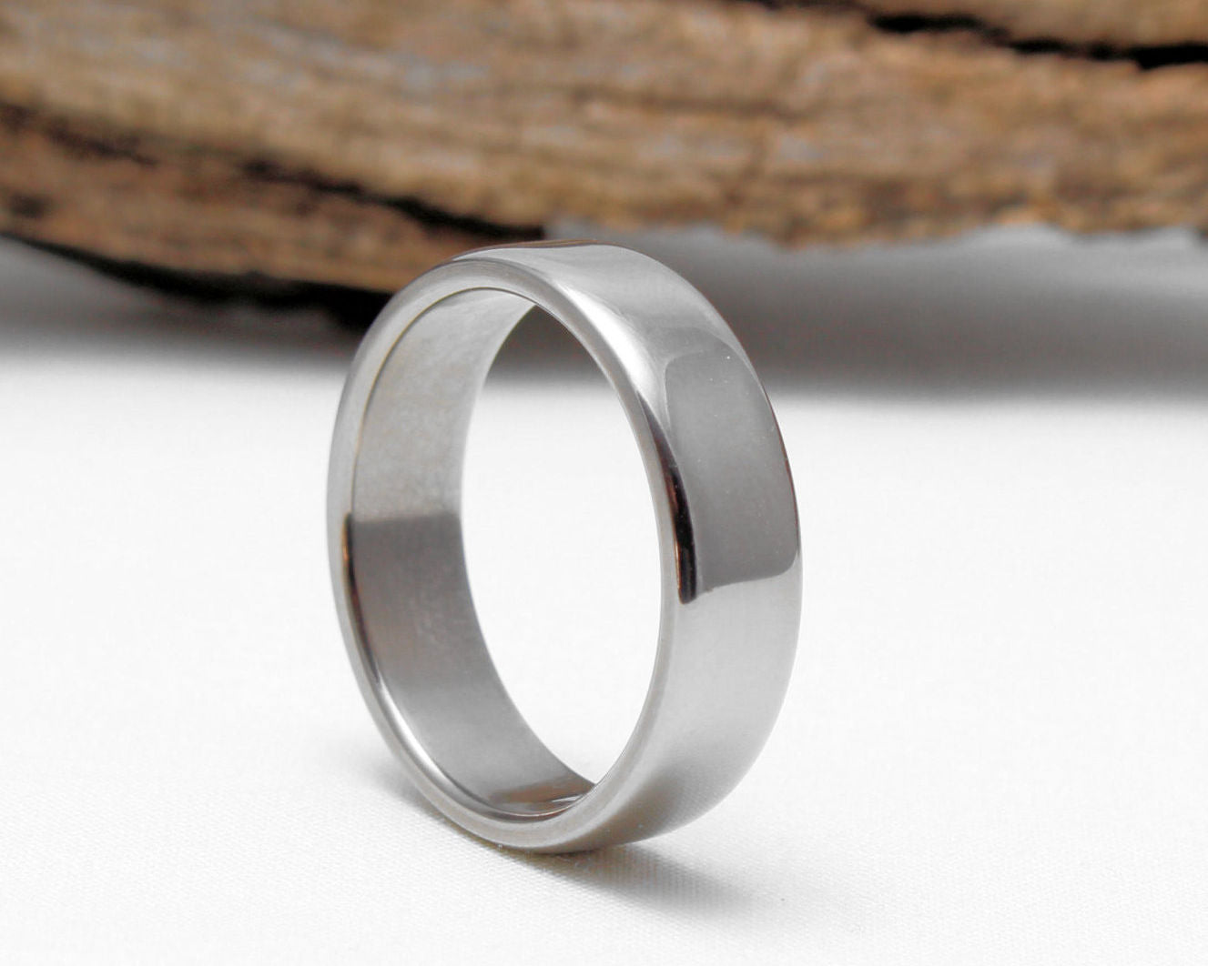 Titanium Ring, Titanium Wedding Band, Classic Wedding Band Polsihed Finish