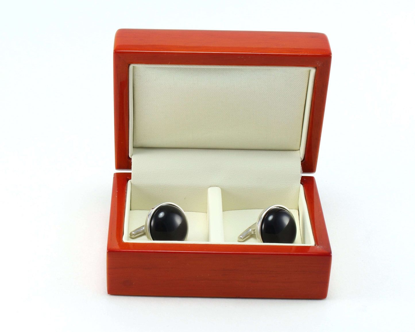 925 Sterling Silver Cuff Links with Black Onyx