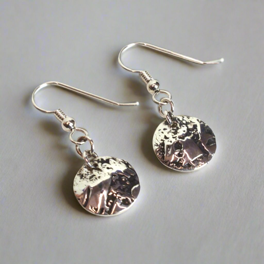 Sterling Silver Disc Earrings