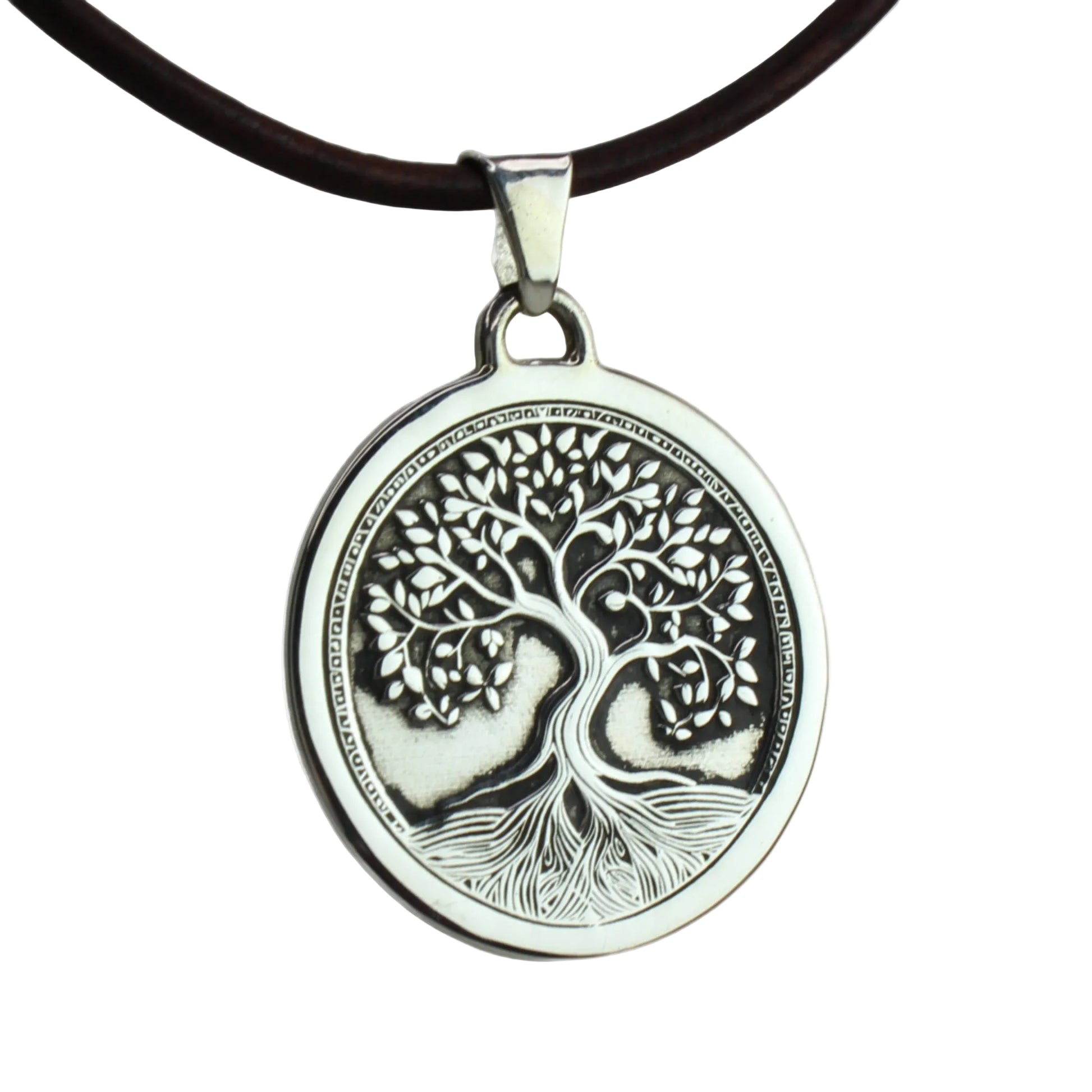 Sterling Silver Tree of Life Pendant with White Background