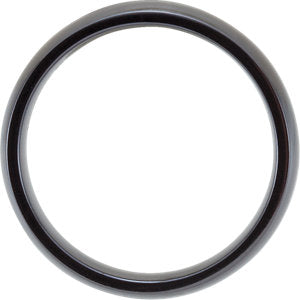 Black Titanium Domed Polished Band, 6mm Width