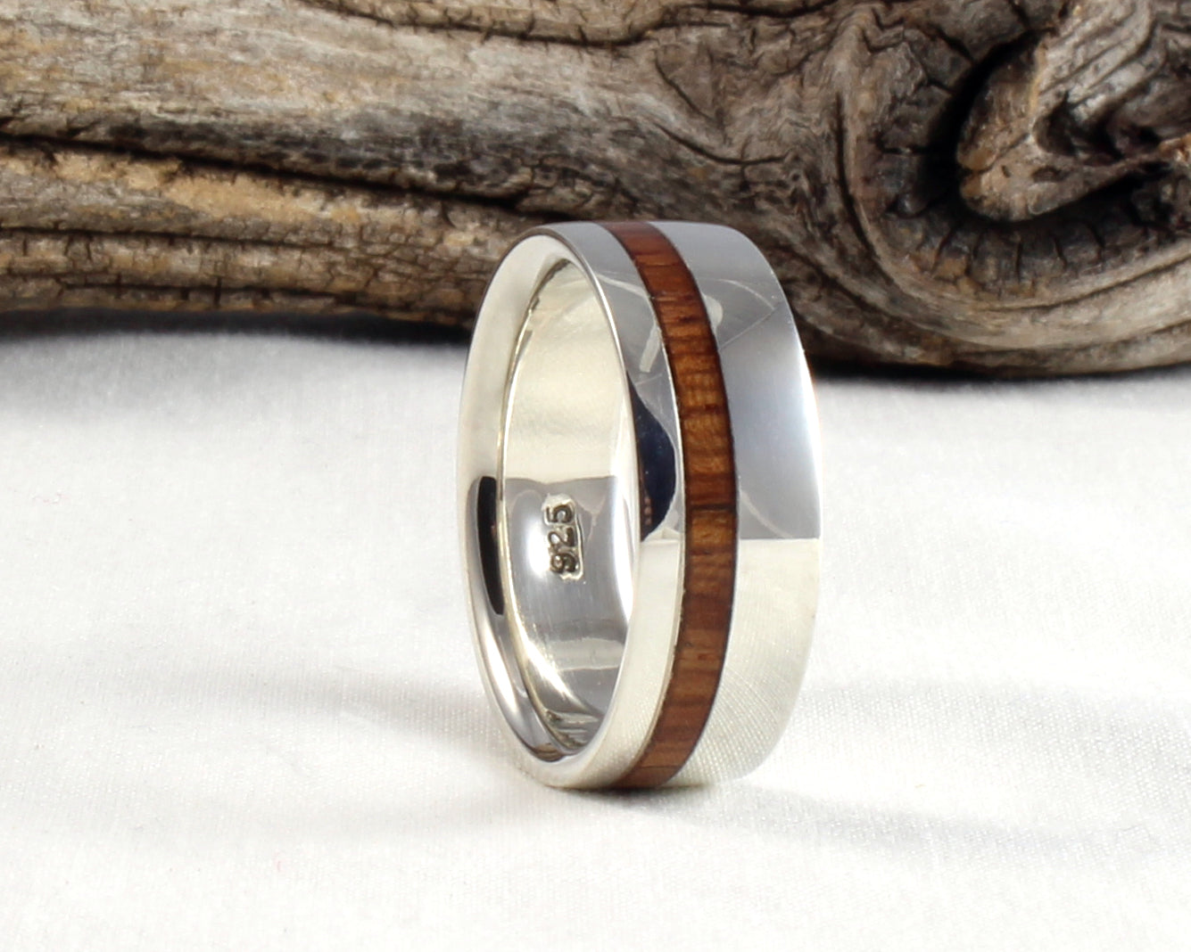 Sterling Silver Ring with Rosewood