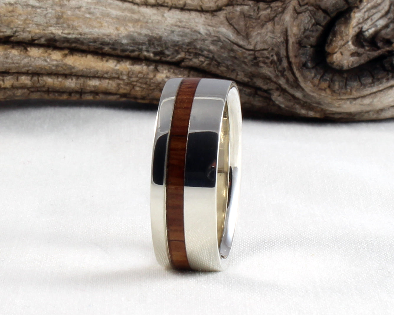 Sterling Silver Ring with Rosewood