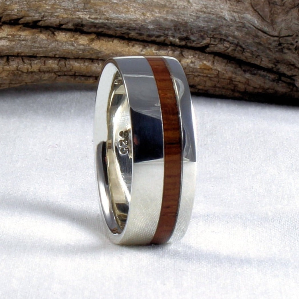 Sterling Silver and Rosewood Ring