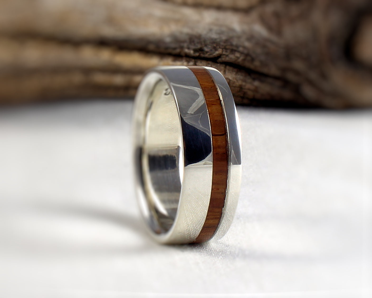 Sterling Silver Ring with Rosewood